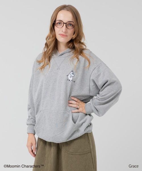 MOOMIN(ムーミン)の「MOOMIN / ムーミン 裏毛パーカー(パーカー・メンズ・ホワイト/杢グレー・S/M/L)」の17枚目の写真