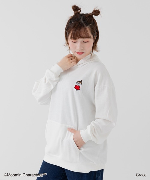 MOOMIN(ムーミン)の「MOOMIN / ムーミン 裏毛パーカー(パーカー・メンズ・ホワイト/杢グレー・S/M/L)」の12枚目の写真
