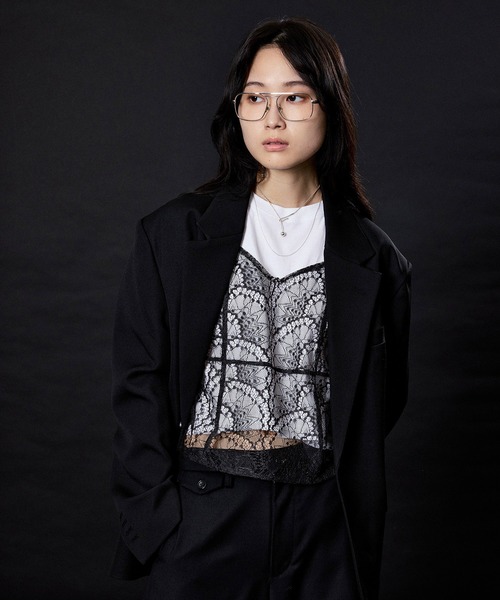 M TO R（ムウトアール）の「LACE PATCHWORK CAMISOLE（キャミソール・レディース・ブラック/ブラウン・38/40）」の10枚目の写真