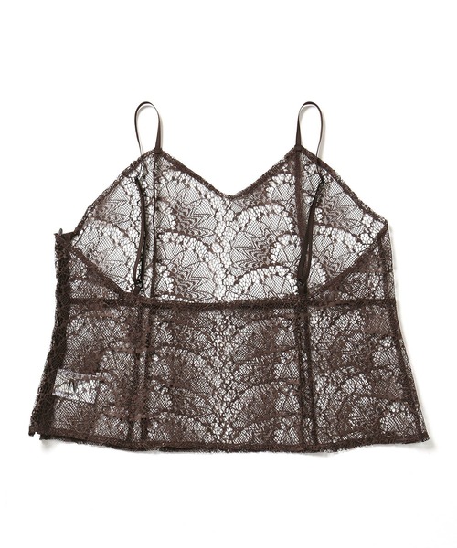 M TO R（ムウトアール）の「LACE PATCHWORK CAMISOLE（キャミソール・レディース・ブラック/ブラウン・38/40）」の11枚目の写真