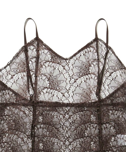 M TO R（ムウトアール）の「LACE PATCHWORK CAMISOLE（キャミソール・レディース・ブラック/ブラウン・38/40）」の15枚目の写真
