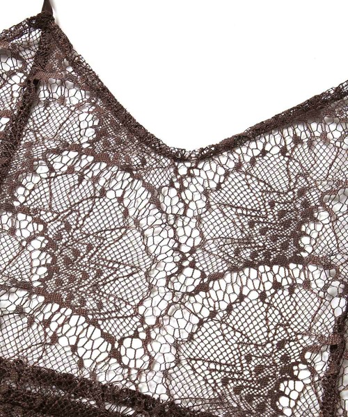 M TO R（ムウトアール）の「LACE PATCHWORK CAMISOLE（キャミソール・レディース・ブラック/ブラウン・38/40）」の20枚目の写真