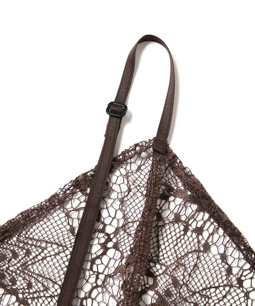 M TO R（ムウトアール）の「LACE PATCHWORK CAMISOLE（キャミソール・レディース・ブラック/ブラウン・38/40）」の22枚目の写真