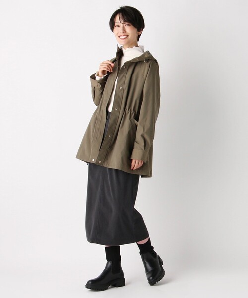 AfternoonTea アフタヌーンティー タータンチェック コート カーキ Afternoon Tea（アフタヌーンティー） コート アウター タータン