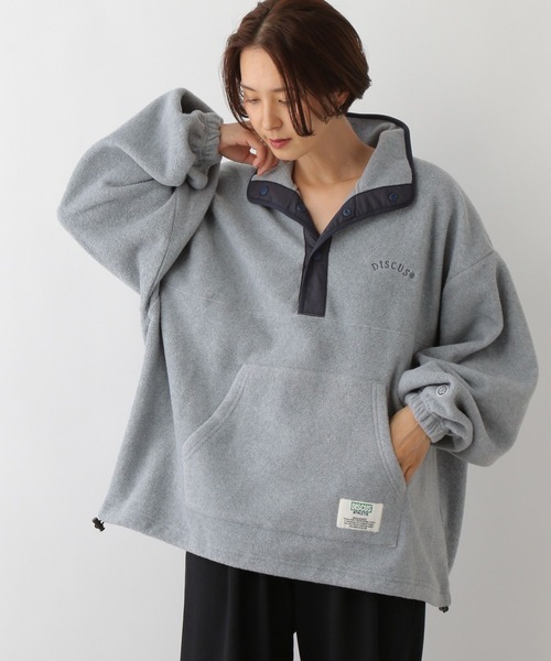LEPSIM(レプシィム)の「【DISCUS/ディスカス】フリースプルオーバー 131532(Tシャツ/カットソー・レディース・ライトグリーン/アイボリー/グレー/ネイビー・FREE)」の6枚目の写真