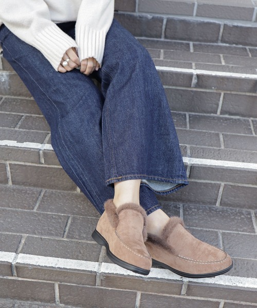 SESTO（セスト）の「1.2㎝シークレットソールあったかボアスリッポンスニーカー（スリッポン・レディース・ベージュ/グレー/ブラック・S/M/L/LL/3L）」の19枚目の写真