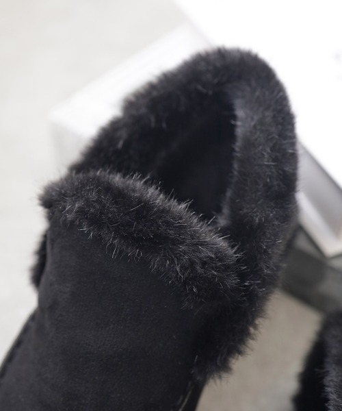 SESTO（セスト）の「1.2㎝シークレットソールあったかボアスリッポンスニーカー（スリッポン・レディース・ベージュ/グレー/ブラック・S/M/L/LL/3L）」の6枚目の写真