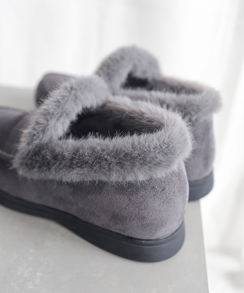 SESTO（セスト）の「1.2㎝シークレットソールあったかボアスリッポンスニーカー（スリッポン・レディース・ベージュ/グレー/ブラック・S/M/L/LL/3L）」の11枚目の写真