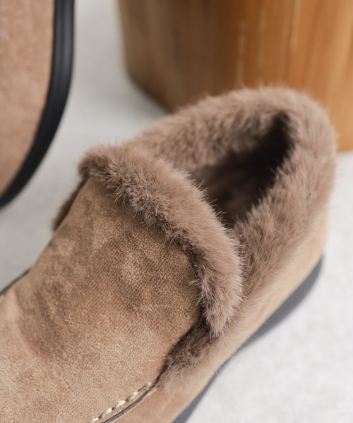 SESTO（セスト）の「1.2㎝シークレットソールあったかボアスリッポンスニーカー（スリッポン・レディース・ベージュ/グレー/ブラック・S/M/L/LL/3L）」の14枚目の写真