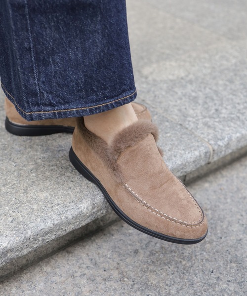 SESTO（セスト）の「1.2㎝シークレットソールあったかボアスリッポンスニーカー（スリッポン・レディース・ベージュ/グレー/ブラック・S/M/L/LL/3L）」の17枚目の写真