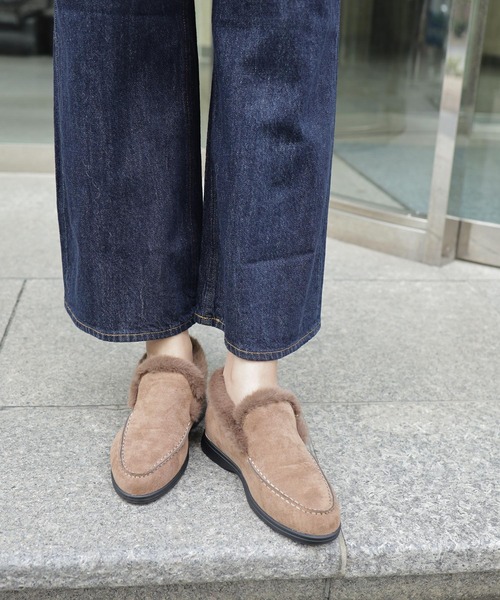 SESTO（セスト）の「1.2㎝シークレットソールあったかボアスリッポンスニーカー（スリッポン・レディース・ベージュ/グレー/ブラック・S/M/L/LL/3L）」の18枚目の写真