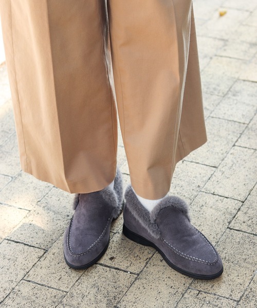 SESTO（セスト）の「1.2㎝シークレットソールあったかボアスリッポンスニーカー（スリッポン・レディース・ベージュ/グレー/ブラック・S/M/L/LL/3L）」の22枚目の写真