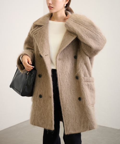 ブラウン2完売品　FRAMeWORK シャギーピーコート　M キャメル ブラウン2様専用完売品 FRAMeWORK シャギーピーコート M