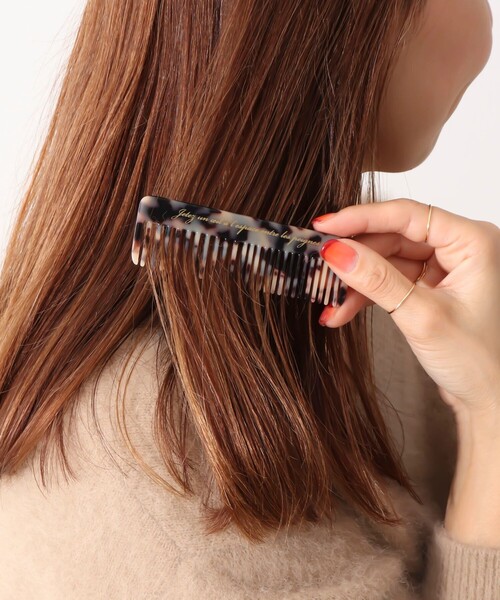 NOLLEY’S（ノーリーズ）の「ミディアムコーム【PR林☆別注アイテム】（チャーム・レディース・ブラウン系その他/サックスブルー・FREE）」の6枚目の写真