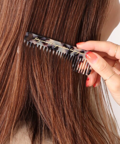 NOLLEY’S（ノーリーズ）の「ミディアムコーム【PR林☆別注アイテム】（チャーム・レディース・ブラウン系その他/サックスブルー・FREE）」の7枚目の写真