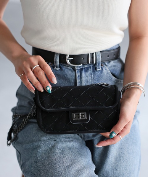 Riberry（リベリー）の「マットキルティングチェーンショルダーバッグ（ショルダーバッグ・レディース・ブラック・FREE）」の13枚目の写真