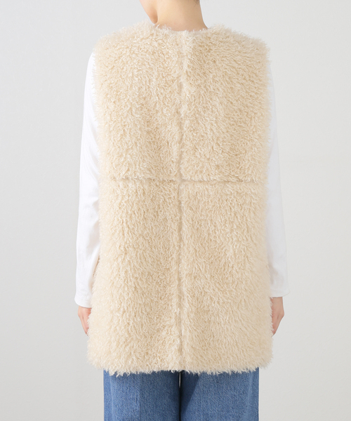 SLOBE IENA(スローブイエナ)の「ECOPELフェイクムートンベスト(ベスト・レディース・ベージュ・FREE)」の15枚目の写真