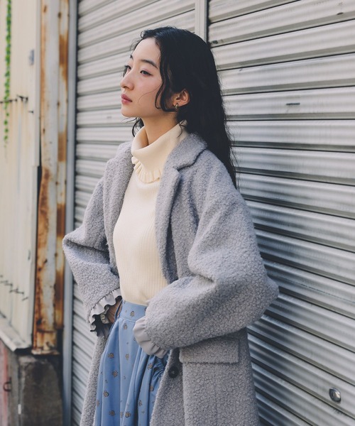 somari imagination（ソマリ イマジネーション）の「『フリルタートルネックニットプルオーバー』（ニット/セーター・レディース・ブラック/アイボリー/ブルー/ボルドー・2/1）」の13枚目の写真