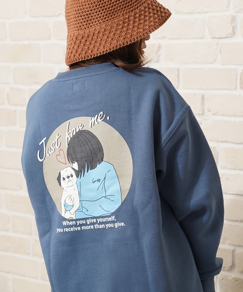 1111clothing（ワンフォークロージング）の「ガールプリント 裏起毛 スウェットシャツ / Girl print lined sweatshirt（スウェット・メンズ・F/E/D/C/A/B・L/M）」の5枚目の写真