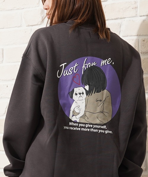 1111clothing（ワンフォークロージング）の「ガールプリント 裏起毛 スウェットシャツ / Girl print lined sweatshirt（スウェット・メンズ・F/E/D/C/A/B・L/M）」の6枚目の写真