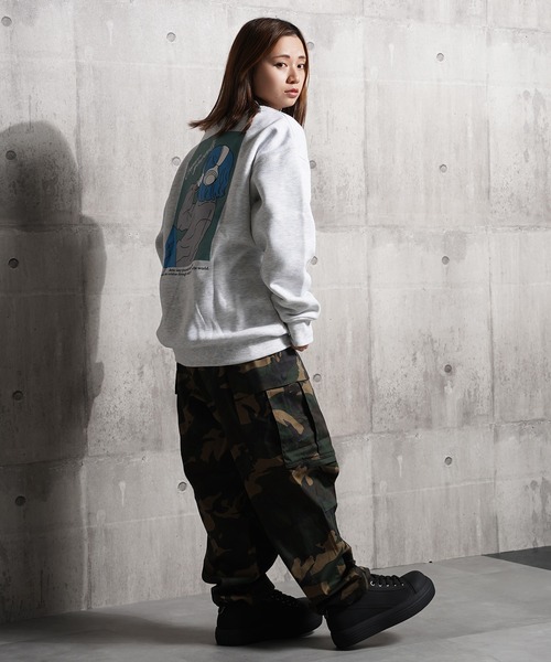 1111clothing（ワンフォークロージング）の「ガールプリント 裏起毛 スウェットシャツ / Girl print lined sweatshirt（スウェット・メンズ・F/E/D/C/A/B・L/M）」の14枚目の写真