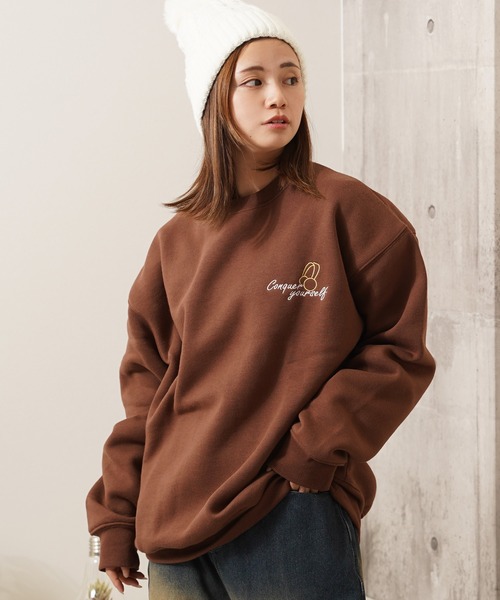 1111clothing（ワンフォークロージング）の「ガールプリント 裏起毛 スウェットシャツ / Girl print lined sweatshirt（スウェット・メンズ・F/E/D/C/A/B・L/M）」の19枚目の写真
