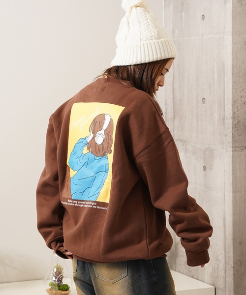 1111clothing（ワンフォークロージング）の「ガールプリント 裏起毛 スウェットシャツ / Girl print lined sweatshirt（スウェット・メンズ・F/E/D/C/A/B・L/M）」の21枚目の写真