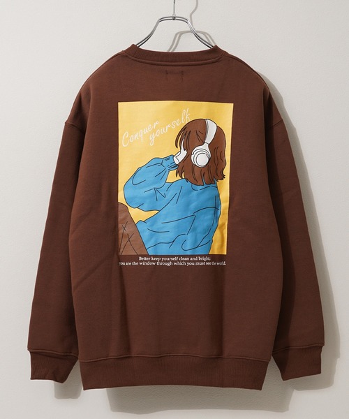 1111clothing（ワンフォークロージング）の「ガールプリント 裏起毛 スウェットシャツ / Girl print lined sweatshirt（スウェット・メンズ・F/E/D/C/A/B・L/M）」の18枚目の写真