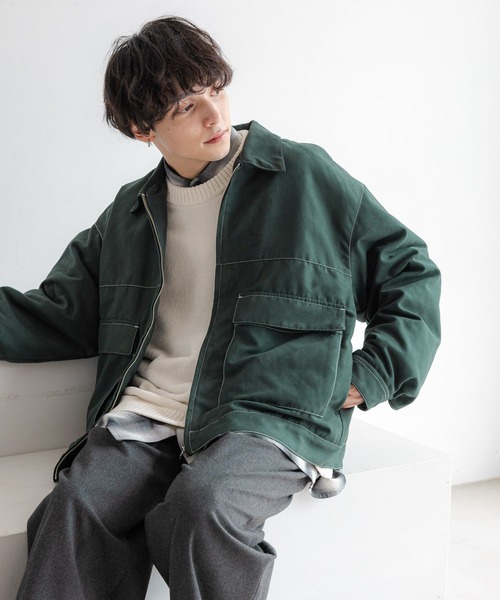 ジャケット・アウター slamet セール】【AIRTHERMAL/高機能中綿】シンセティックレザー/スウェード