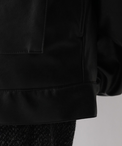 RAGEBLUE（レイジブルー）の「【AIRTHERMAL/高機能中綿】シンセティックレザー/スウェードフラップ中綿ブルゾン（ブルゾン・メンズ・ブラック/グリーン/ブラウン・LARGE/MEDIUM/SMALL）」の21枚目の写真