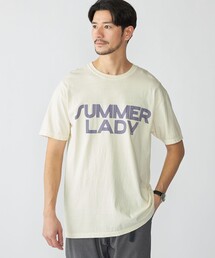 THE DAY ON THE BEACH（ザデイオンザビーチ）の「【SHIPS別注】THE DAY ON THE BEACH: ガーメントダイ プリント Tシャツ（Tシャツ/カットソー）」