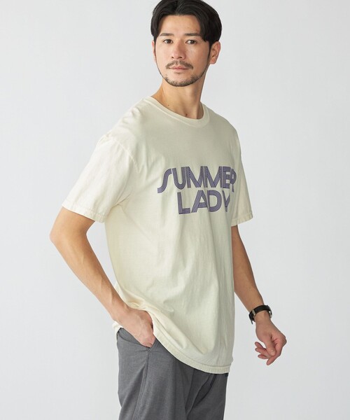 THE DAY ON THE BEACH（ザデイオンザビーチ）の「【SHIPS別注】THE DAY ON THE BEACH: ガーメントダイ プリント Tシャツ（Tシャツ/カットソー・メンズ・ナチュラル/ネイビー・LARGE/MEDIUM/X-LARGE）」の11枚目の写真