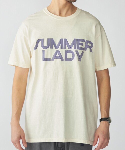 THE DAY ON THE BEACH（ザデイオンザビーチ）の「【SHIPS別注】THE DAY ON THE BEACH: ガーメントダイ プリント Tシャツ（Tシャツ/カットソー・メンズ・ナチュラル/ネイビー・LARGE/MEDIUM/X-LARGE）」の12枚目の写真