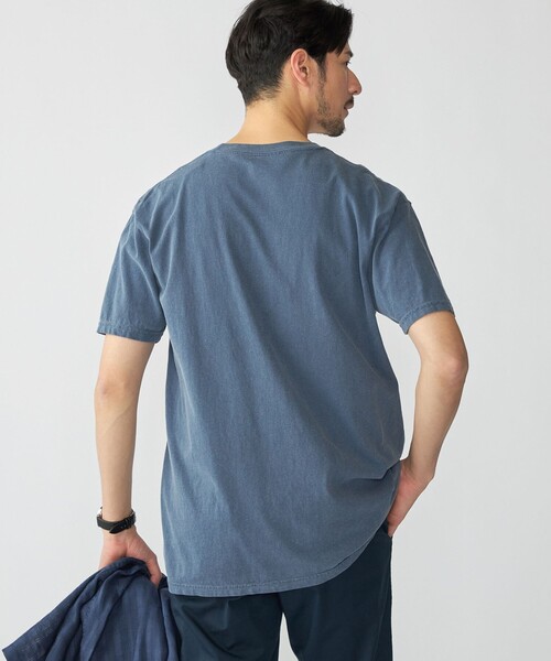 THE DAY ON THE BEACH（ザデイオンザビーチ）の「【SHIPS別注】THE DAY ON THE BEACH: ガーメントダイ プリント Tシャツ（Tシャツ/カットソー・メンズ・ナチュラル/ネイビー・LARGE/MEDIUM/X-LARGE）」の19枚目の写真