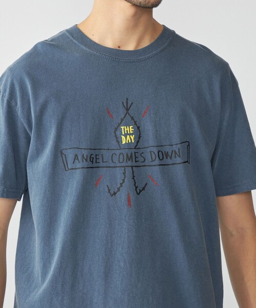 THE DAY ON THE BEACH（ザデイオンザビーチ）の「【SHIPS別注】THE DAY ON THE BEACH: ガーメントダイ プリント Tシャツ（Tシャツ/カットソー・メンズ・ナチュラル/ネイビー・LARGE/MEDIUM/X-LARGE）」の21枚目の写真