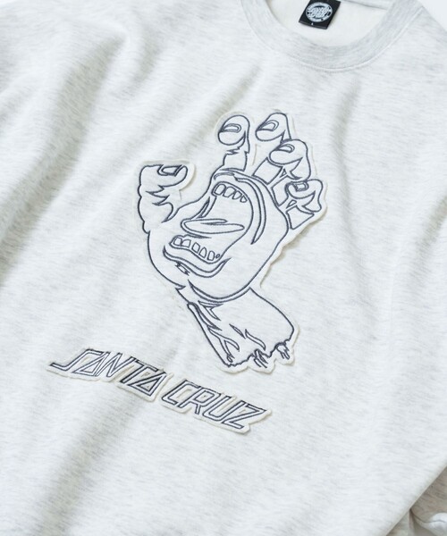 【セール】限定展開 SANTA CRUZ/サンタクルーズ 別注 ビッグシルエット パッチワークロゴ クルーネックスウェット（スウェット）｜FREAK'S STORE（フリークスストア）