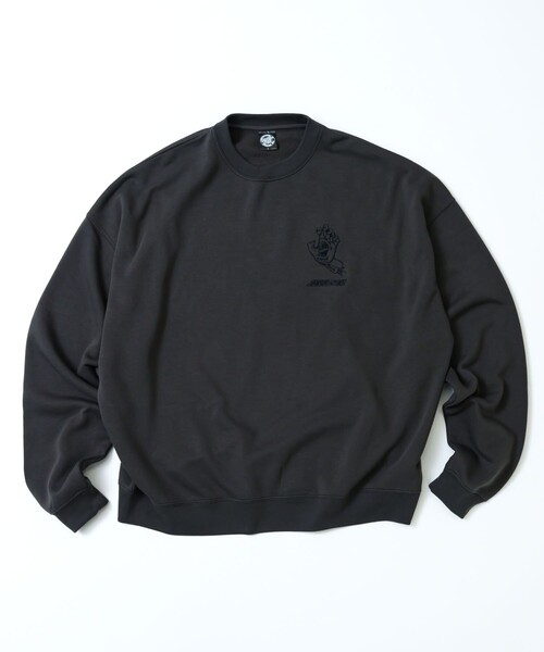 【セール】限定展開 SANTA CRUZ/サンタクルーズ 別注 ビッグシルエット パッチワークロゴ クルーネックスウェット（スウェット）｜FREAK'S STORE（フリークスストア）