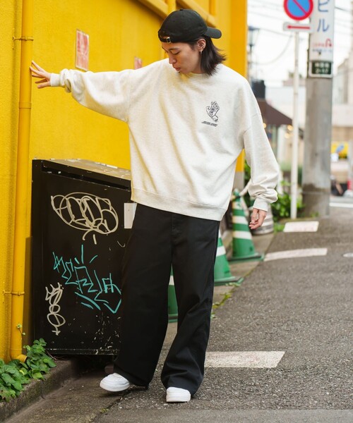 【セール】限定展開 SANTA CRUZ/サンタクルーズ 別注 ビッグシルエット パッチワークロゴ クルーネックスウェット（スウェット）｜FREAK'S STORE（フリークスストア）