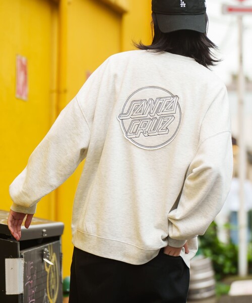 【セール】限定展開 SANTA CRUZ/サンタクルーズ 別注 ビッグシルエット パッチワークロゴ クルーネックスウェット（スウェット）｜FREAK'S STORE（フリークスストア）