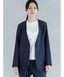 YORT（ヨート）の「【UVカット・吸水速乾】シェルクールノーカラージャケット（ノーカラージャケット）」