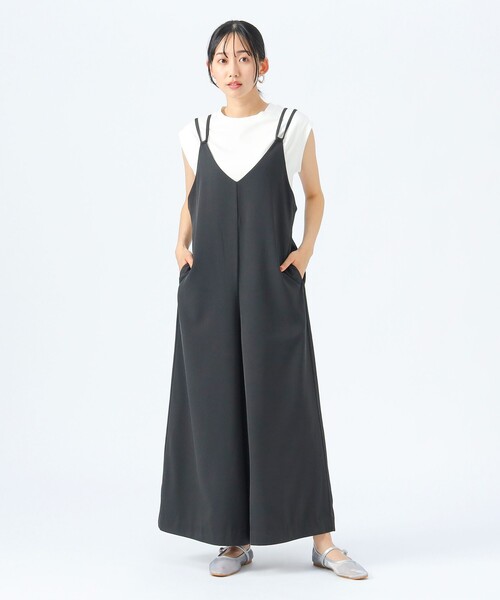 BEAMS HEART(ビームスハート)の「フレンチ プルオーバー × サロペット(セットアイテム)(つなぎ/オールインワン・レディース・ベージュ/オリーブ/ブラック・FREE)」の1枚目の写真