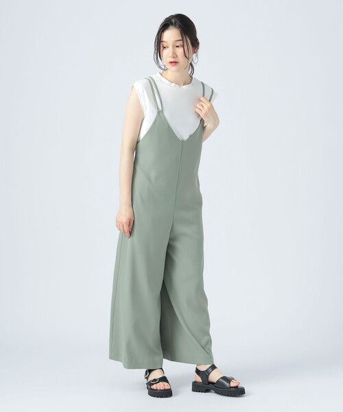 BEAMS HEART(ビームスハート)の「フレンチ プルオーバー × サロペット(セットアイテム)(つなぎ/オールインワン・レディース・ベージュ/オリーブ/ブラック・FREE)」の7枚目の写真