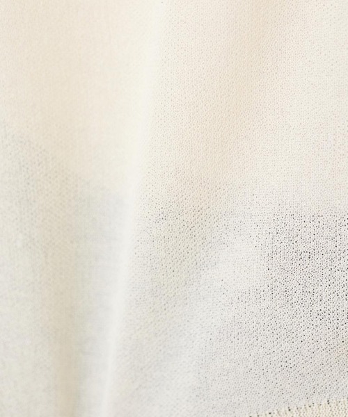 I.T.'S international（イッツインターナショナル）の「ダブルフェイスシアーニット（ニット/セーター・レディース・ブラック/アイボリー・フリー）」の11枚目の写真