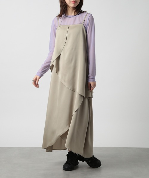 MAISON BREEZE reveur(メゾンブリーズレヴール)の「【MAISON BREEZE reveur】petal camisole dress one-piece(ワンピース・レディース・ブラック/グレイッシュベージュ/オフホワイト/レッド・FREE)」の16枚目の写真