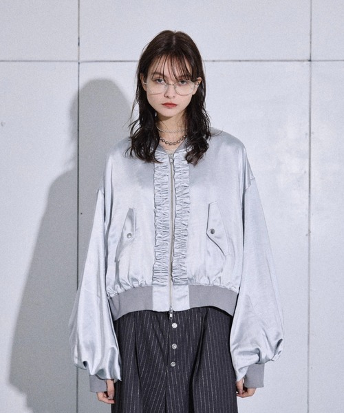 ブルゾン GLOSSY BOMBER MOUSSY | GLOSSY F/LEATHER ブルゾン (ブルゾン ) |SHEL'TTER