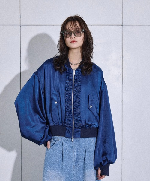 【感謝価格】 Satin frill サテンフリルショート / jacket bomber short ジャケット・アウター
