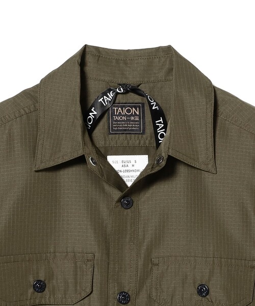 TAION(タイオン)の「TAION / Non down Military Long Sleeve Shirt(シャツ/ブラウス・メンズ・オリーブ/ブラック・MEDIUM/LARGE/X-LARGE/XX-LARGE)」の11枚目の写真