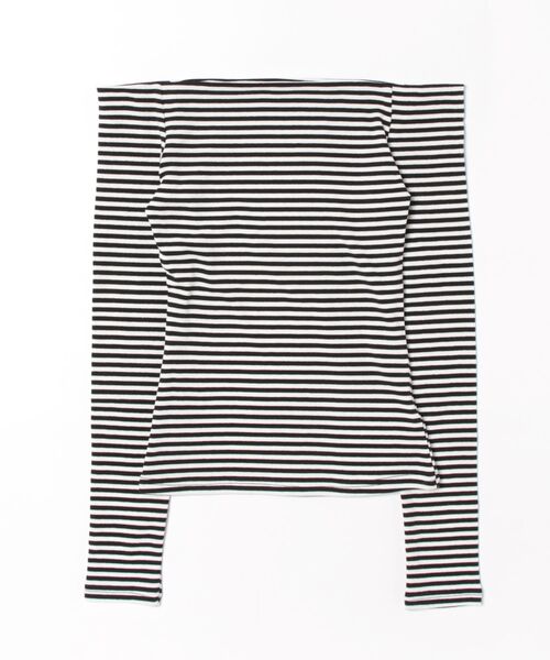 ALTROSE(アルトローズ)の「オフショルデザイン ボーダー カットソー 韓国 シンプル(Tシャツ/カットソー・レディース・グレー/ブラック・FREE)」の13枚目の写真