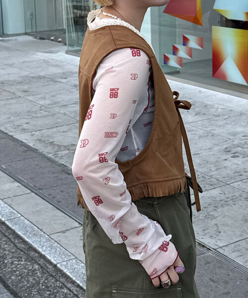 CIAOPANIC（チャオパニック）の「ウエスタンレーススウェードベスト