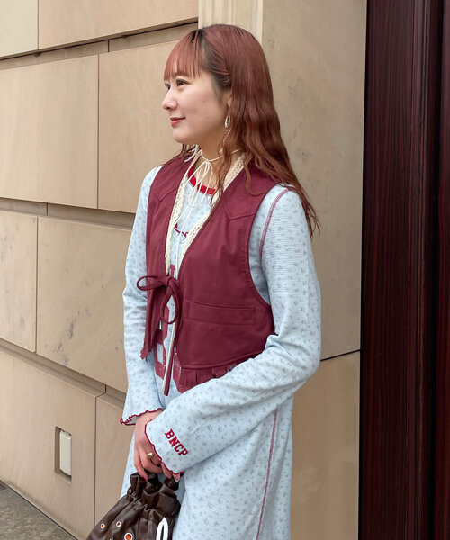 紅花でベスト Paradise Picnic（パラダイスピクニック） ベスト ジレ Dignite